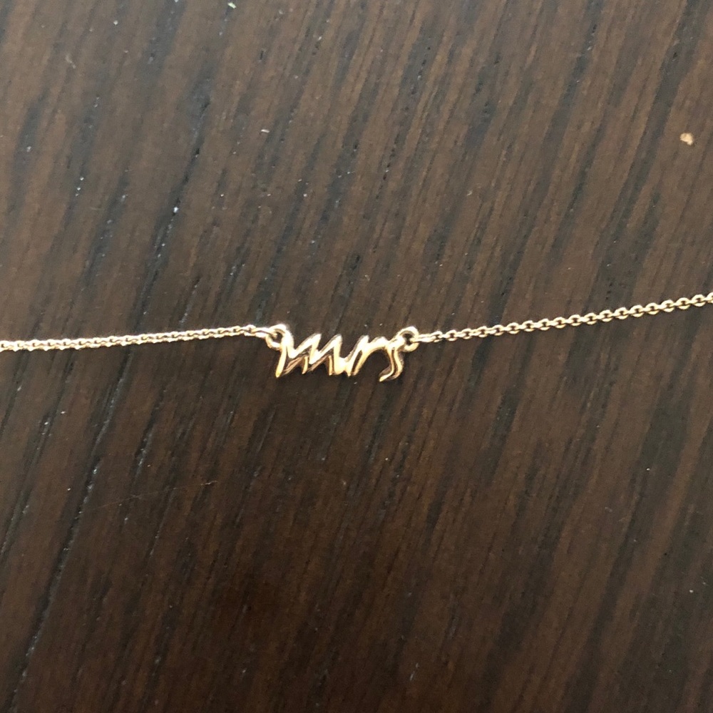 Kate Spade gold Mrs. necklace